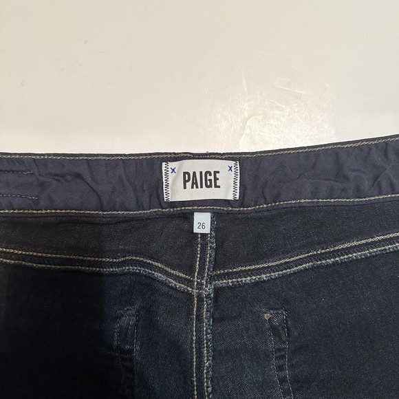 Paige Jeans Womens Size 26 Blue Skyline Skinny Dark Stretch Denim - Picture 5 of 14